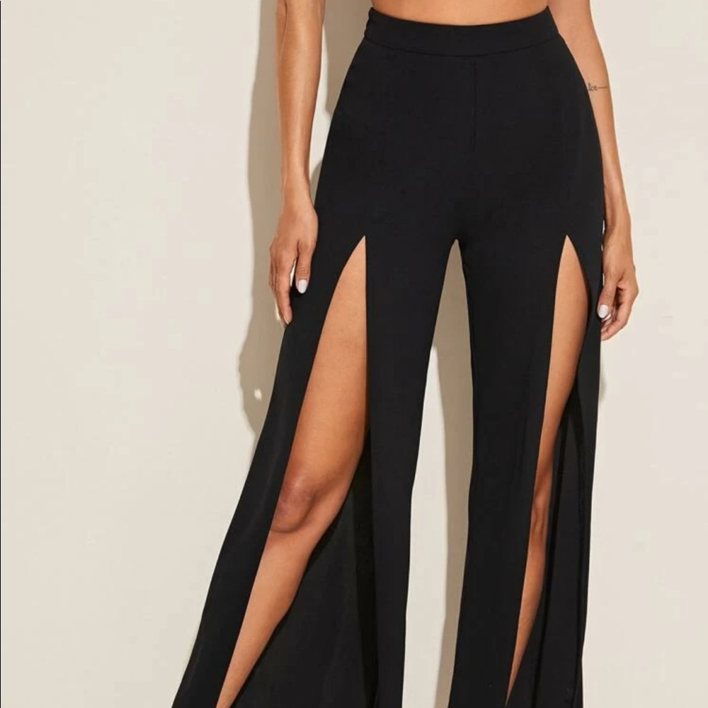 split thigh pants